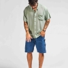 Camisa Lino - Green Pocket
