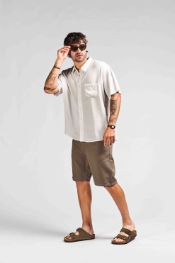 Camisa Lino - White Pocket