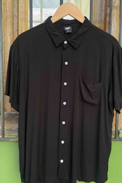 Camisa Lino - Black Pocket