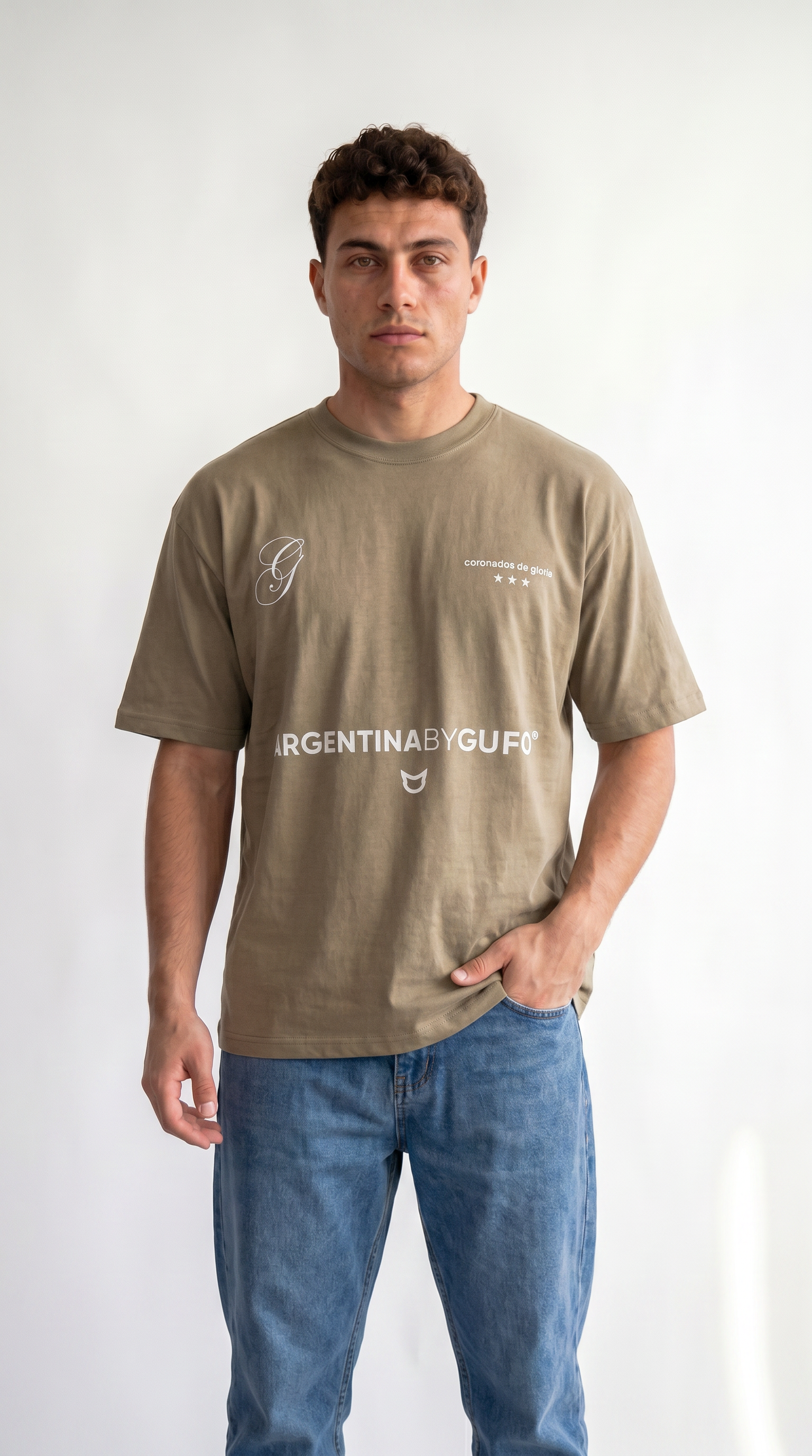 Remera Nacion Albiceleste - Marron